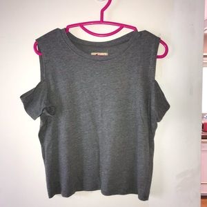 Gray cold shoulder Hollister shirt